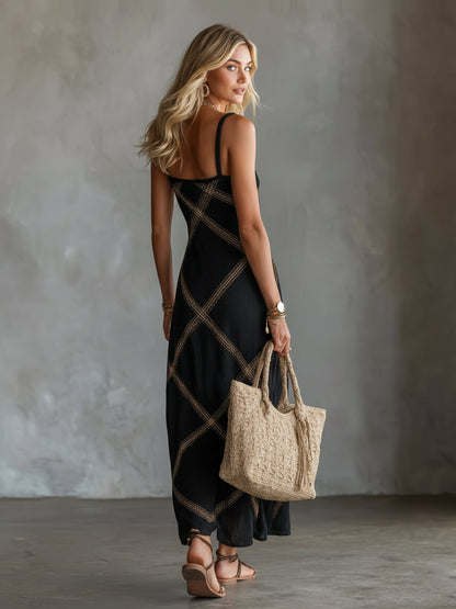 Mabel Black Sleeveless Maxi Dress