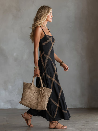 Mabel Black Sleeveless Maxi Dress