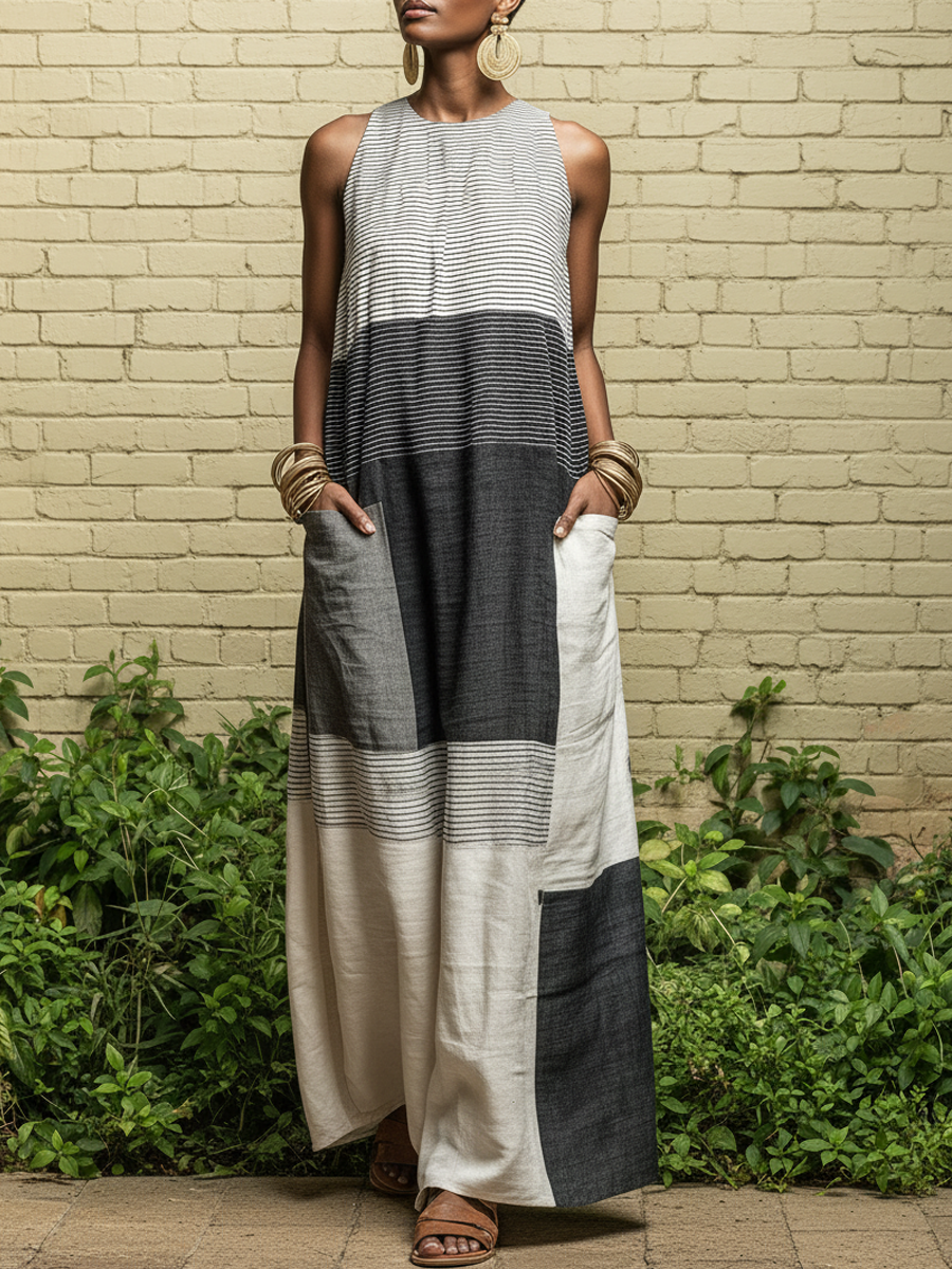Bess Linen Sleeveless Maxi Dress