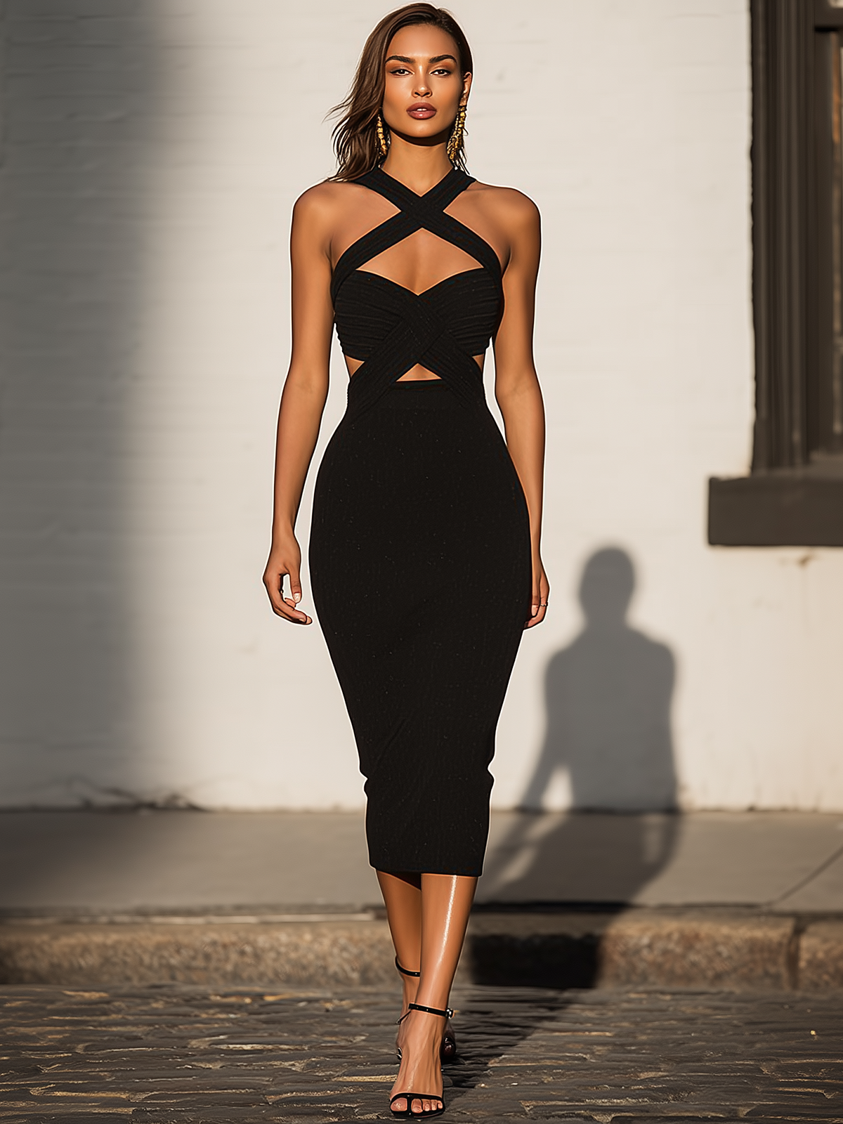 Posy Halter Midi Dress
