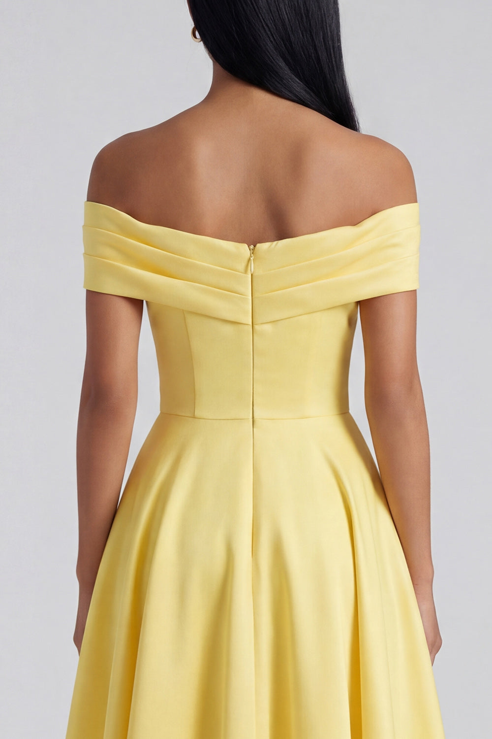 Ginevra Yellow A-Line Midi Dress
