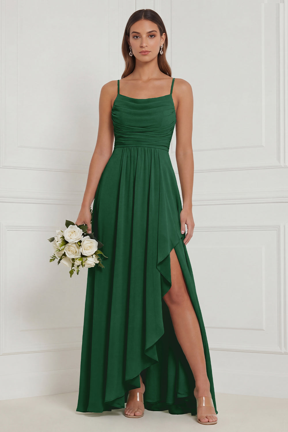Heloise Sage Ruffle Dress