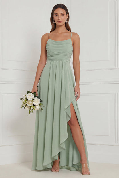 Heloise Sage Ruffle Dress