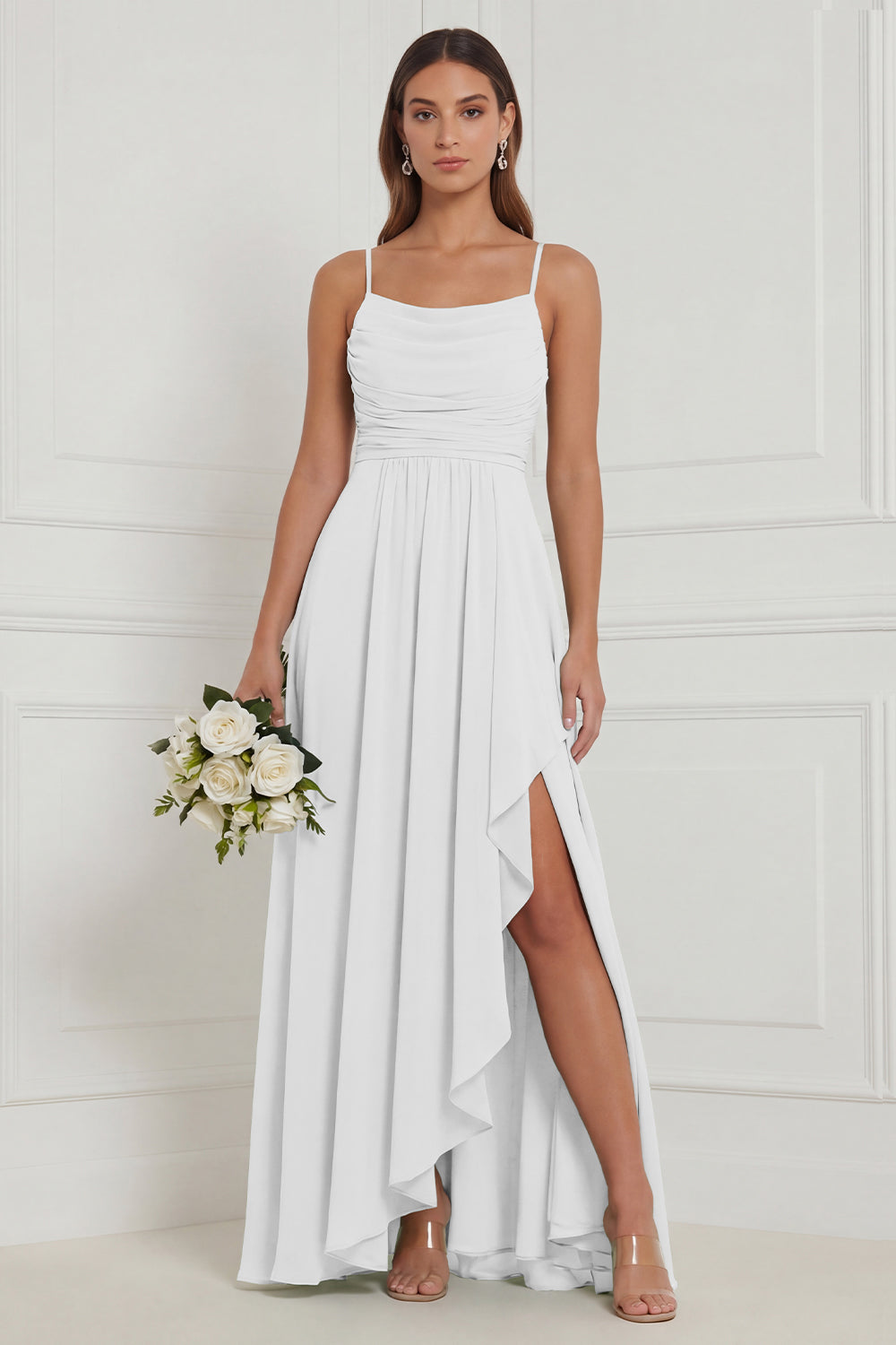 Heloise Sage Ruffle Dress