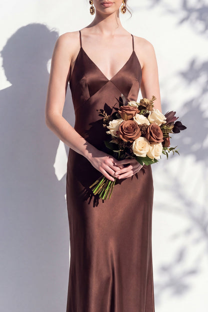Rosabel Sage Satin Dress
