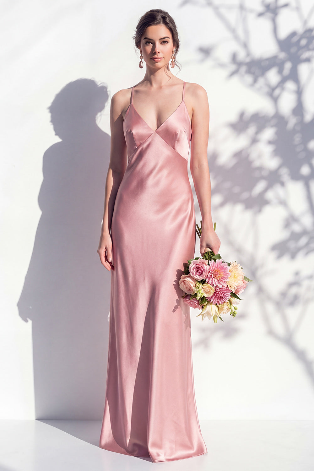 Rosabel Sage Satin Dress