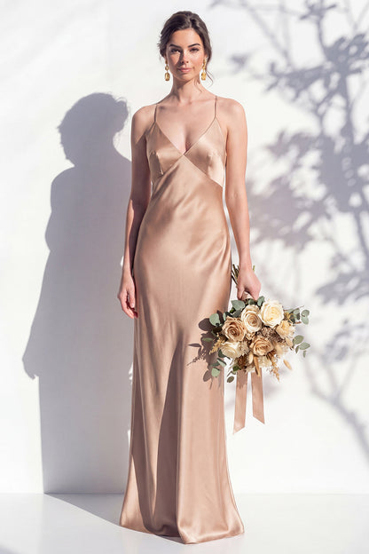 Rosabel Sage Satin Dress