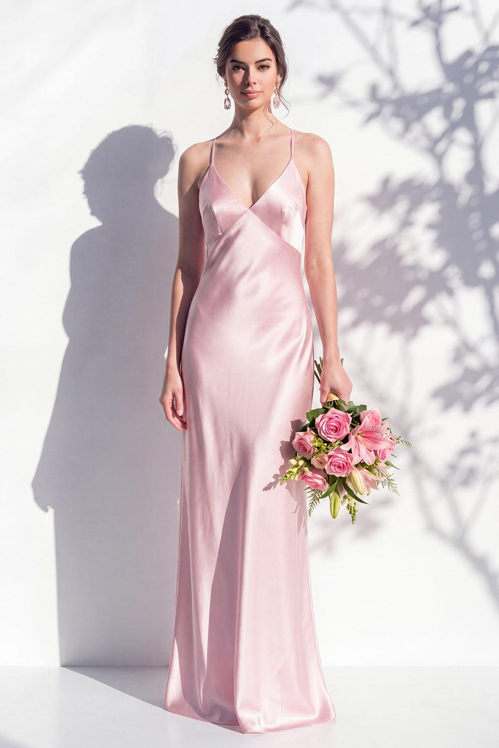 Rosabel Sage Satin Dress