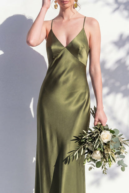 Rosabel Sage Satin Dress