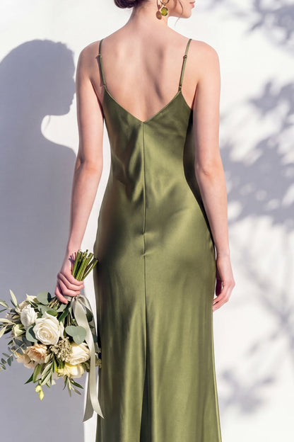 Rosabel Sage Satin Dress