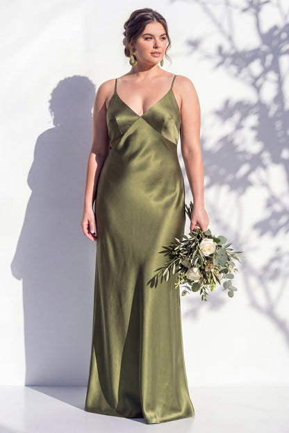 Rosabel Sage Satin Dress