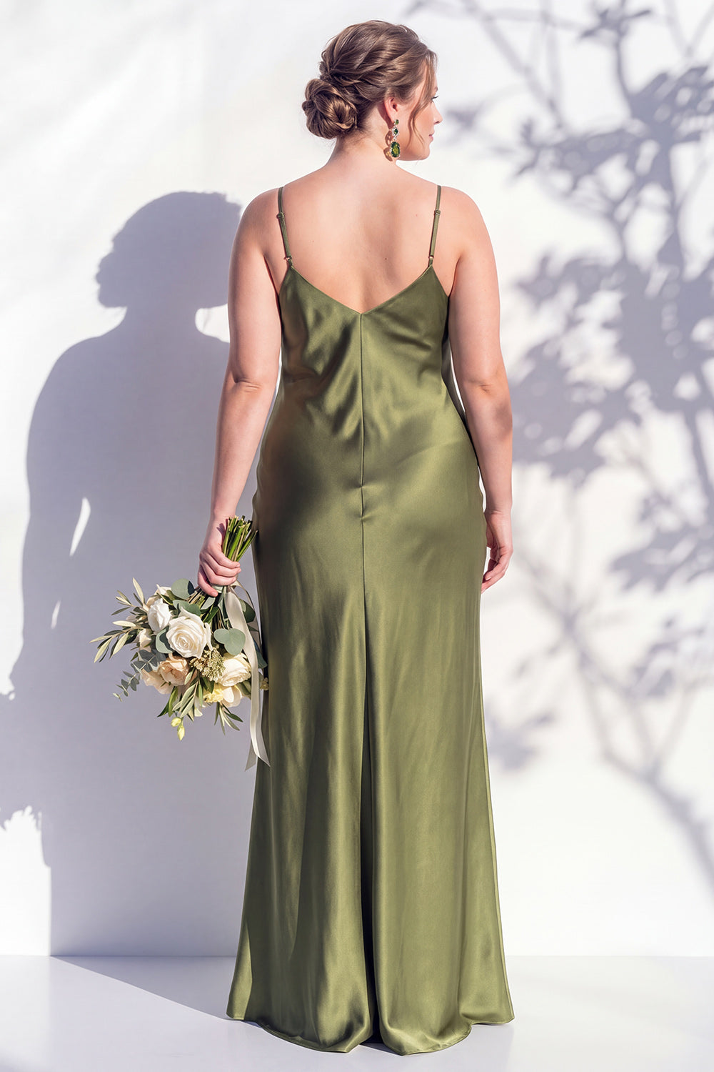 Rosabel Sage Satin Dress