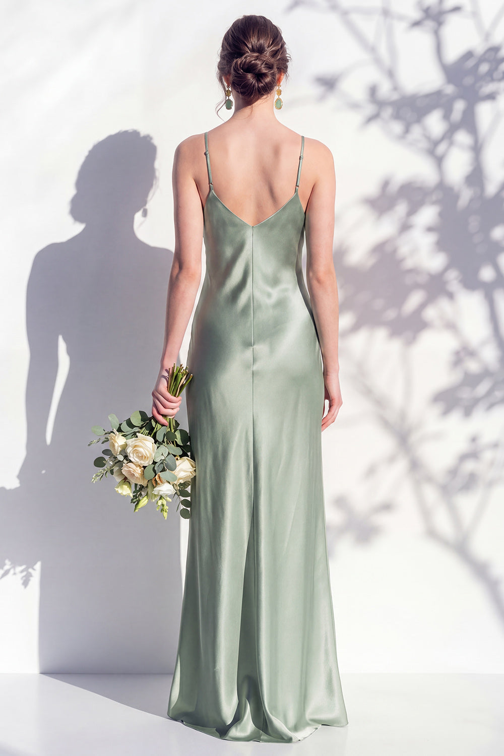 Rosabel Sage Satin Dress