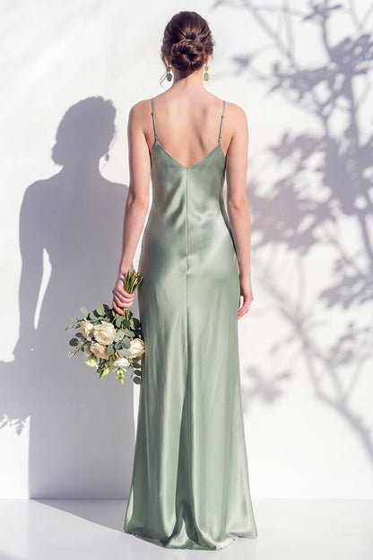 Rosabel Sage Satin Dress