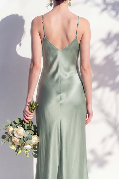 Rosabel Sage Satin Dress