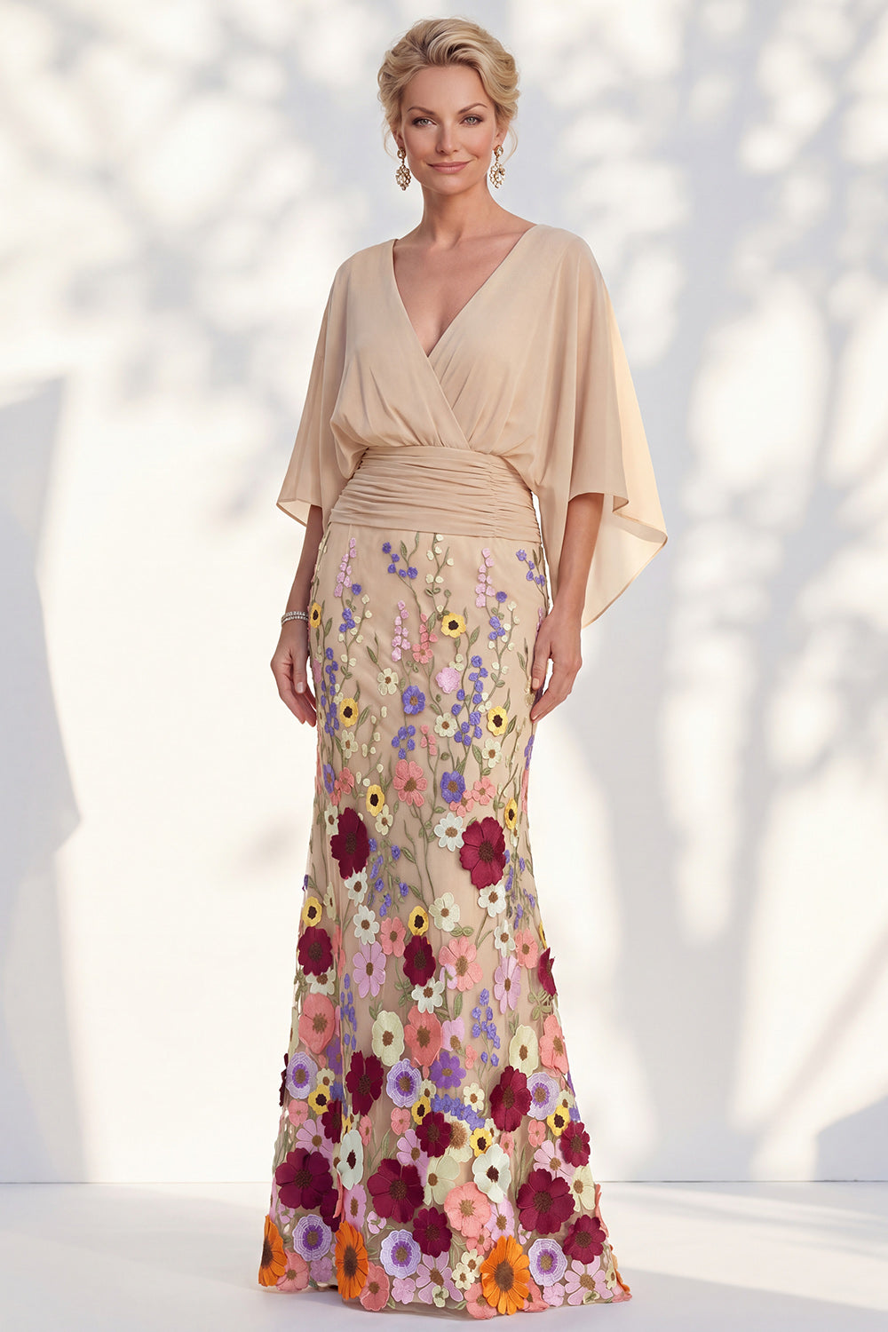 Severine Lilac V-Neck Dress