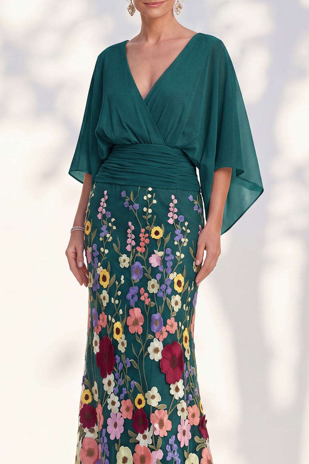 Severine Lilac V-Neck Dress