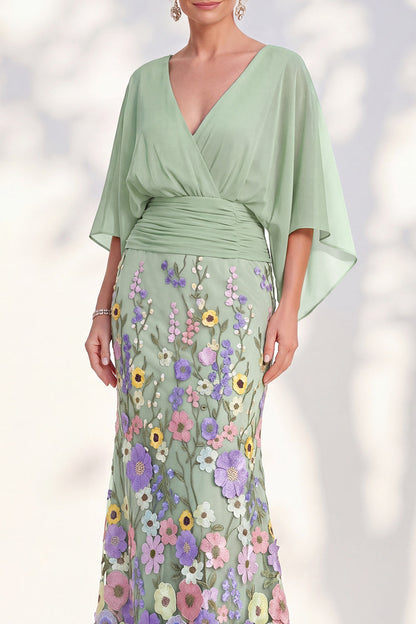 Severine Lilac V-Neck Dress
