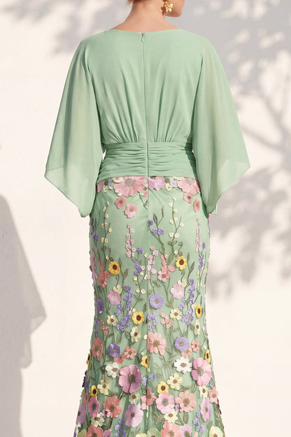 Severine Lilac V-Neck Dress