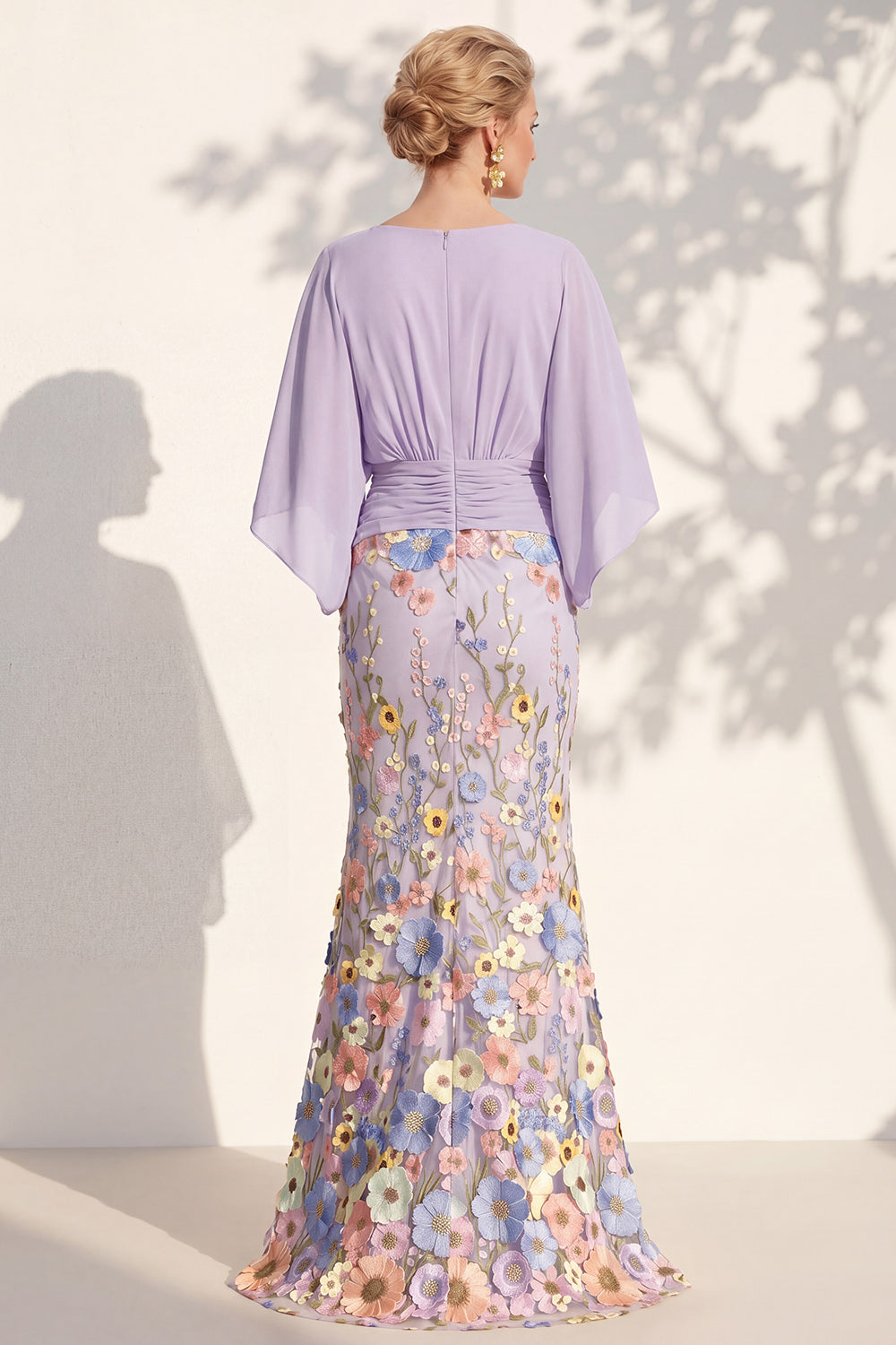 Severine Lilac V-Neck Dress