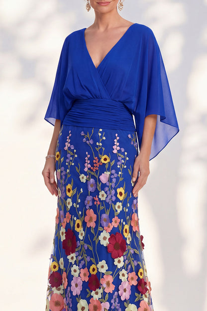 Severine Lilac V-Neck Dress