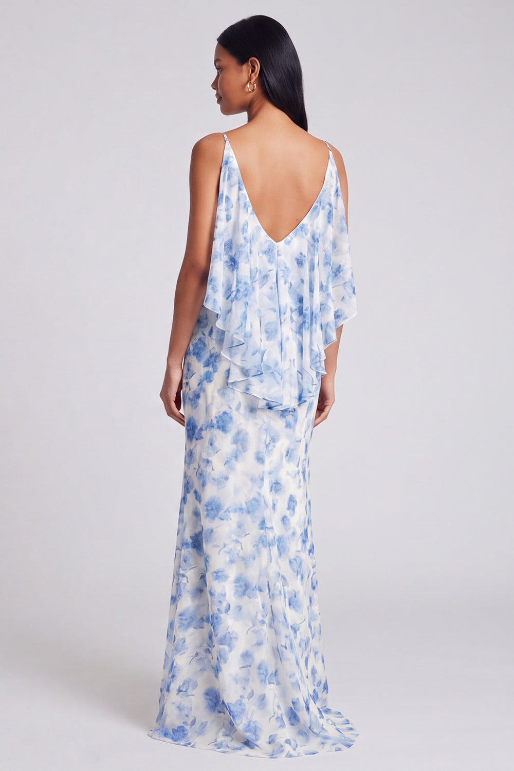 Philippa Blue Floral Maxi Dress