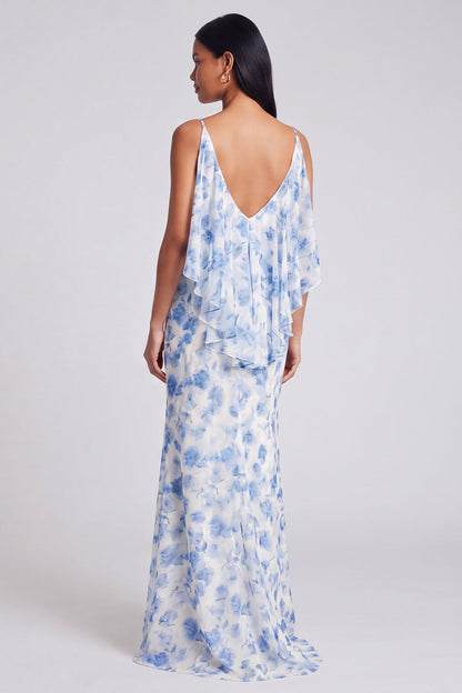 Philippa Blue Floral Maxi Dress