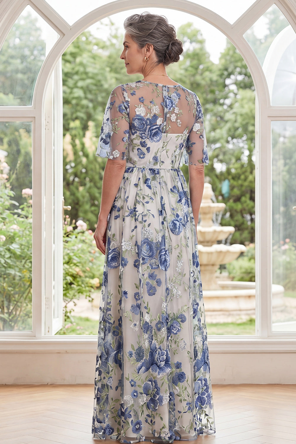 Ursula Blue Floral Dress