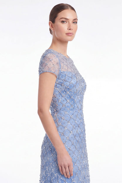 Ilaria Blue A-Line Dress
