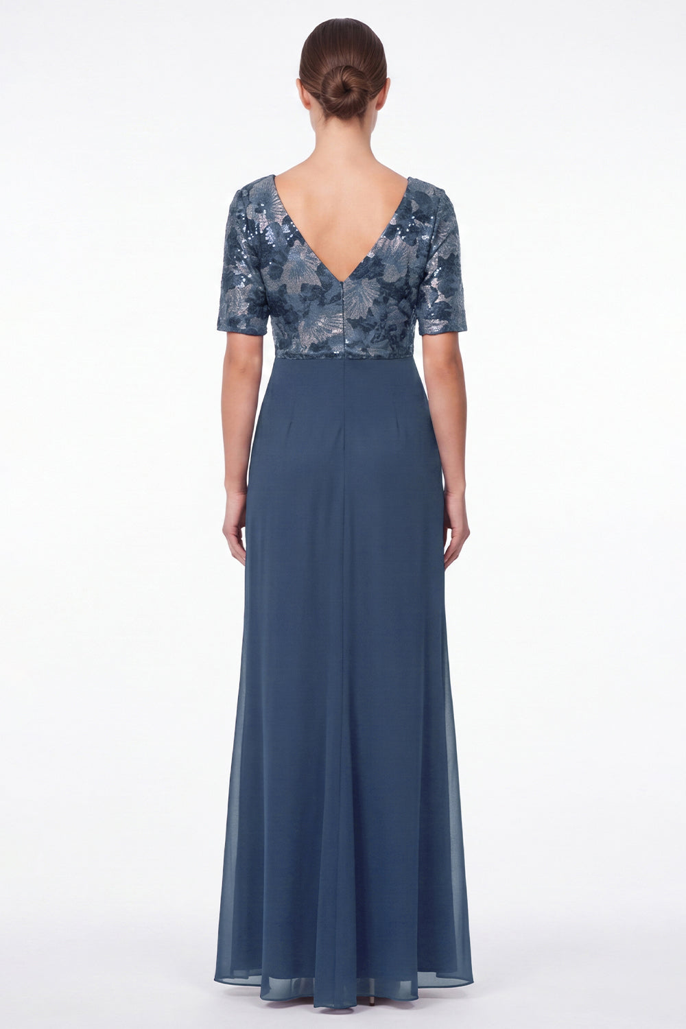 Jolanda Navy V-Neck Dress