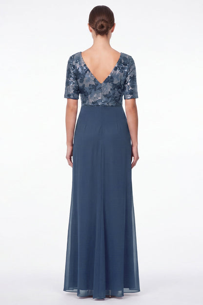 Jolanda Navy V-Neck Dress
