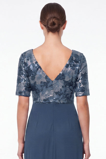 Jolanda Navy V-Neck Dress