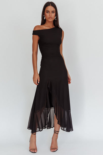 Delphinia Black Maxi Dress