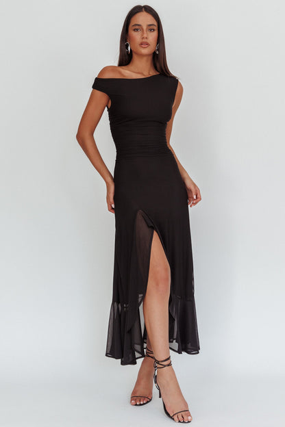 Delphinia Black Maxi Dress