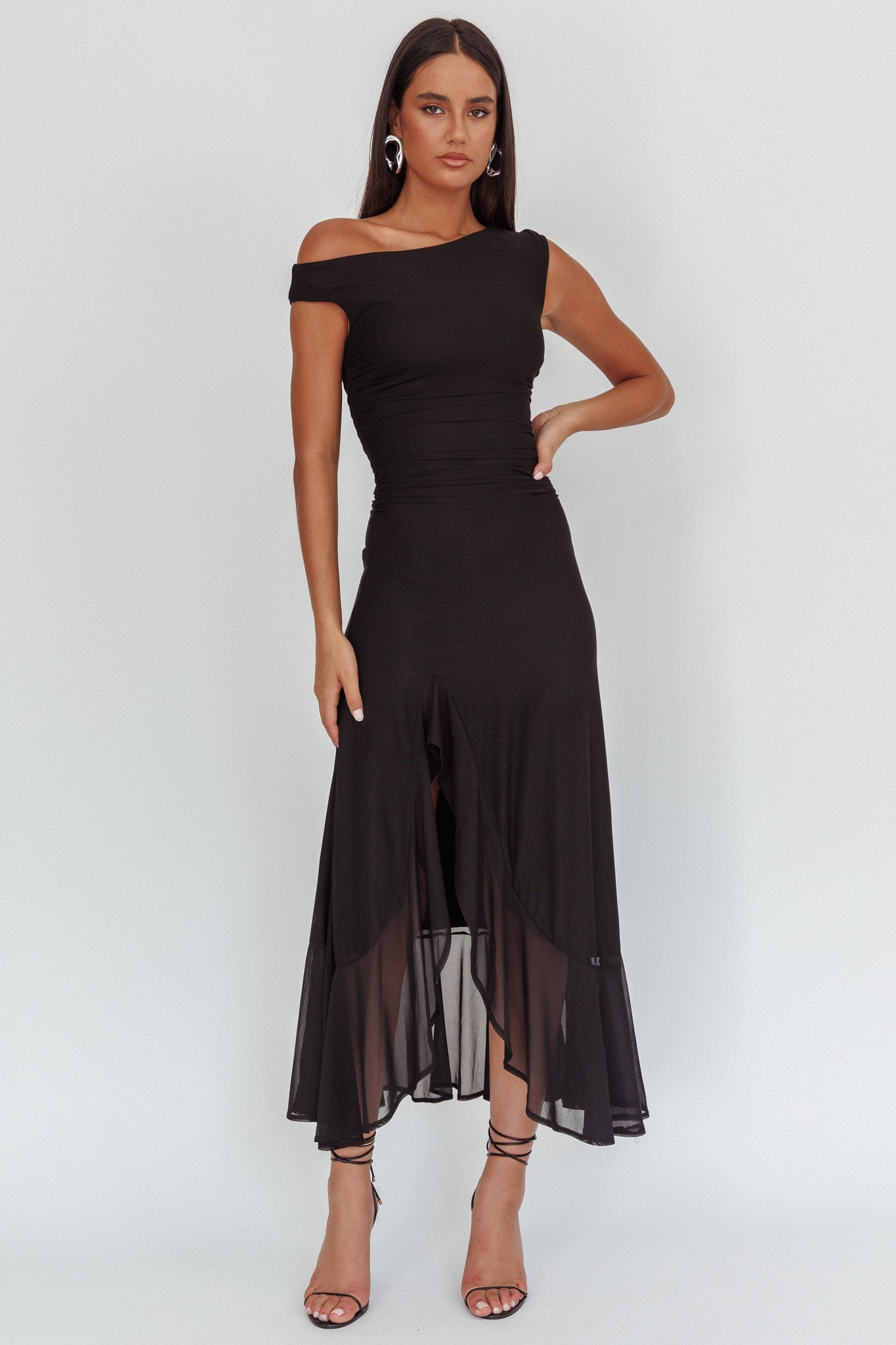 Delphinia Black Maxi Dress
