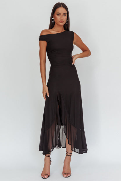 Delphinia Black Maxi Dress