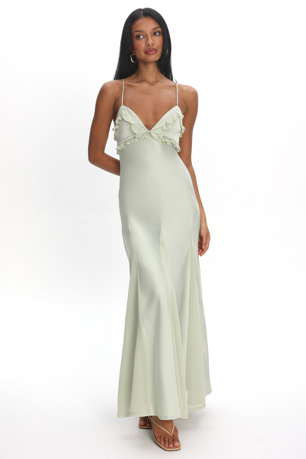 Isabeau Sage Maxi Dress