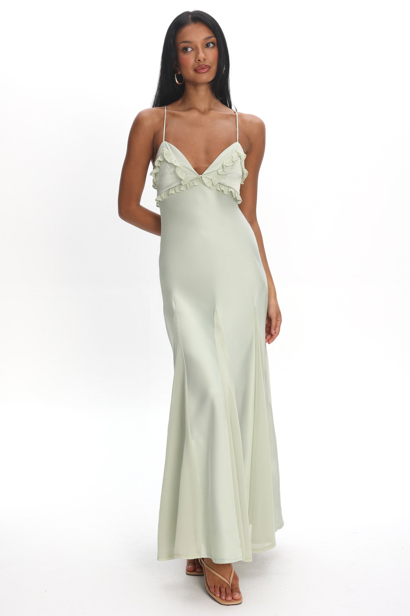 Isabeau Sage Maxi Dress