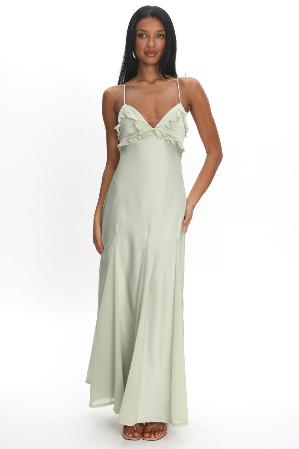 Isabeau Sage Maxi Dress