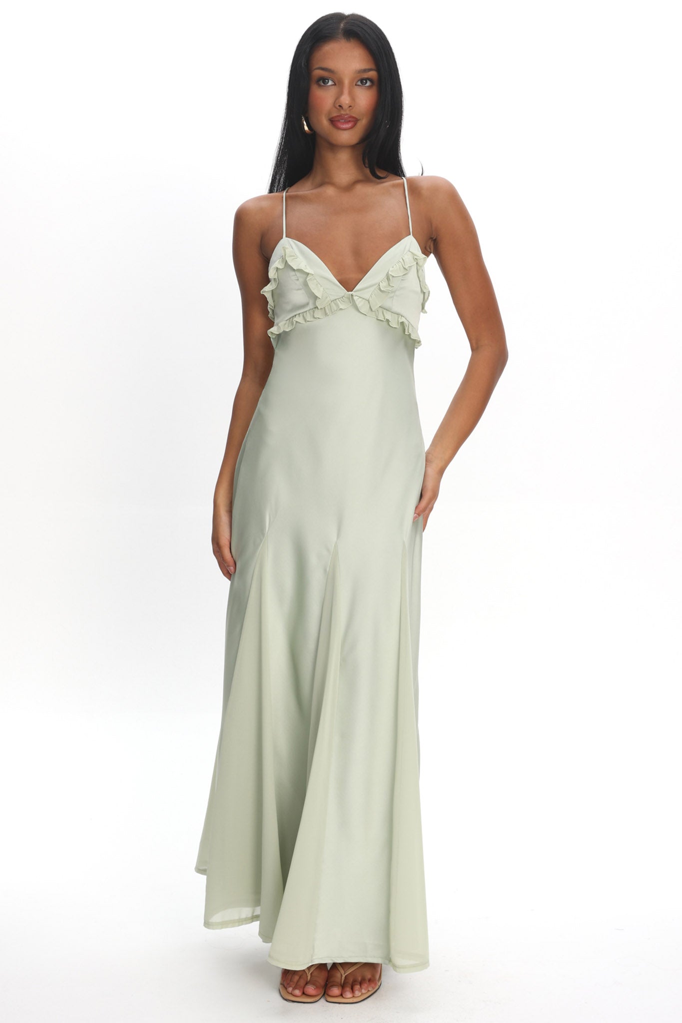 Isabeau Sage Maxi Dress