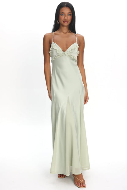 Isabeau Sage Maxi Dress