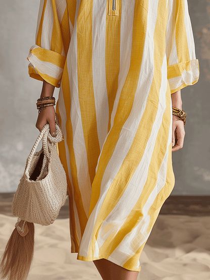 Monroe White Long Sleeve Midi Dress