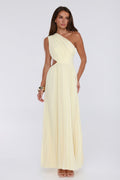 Niamh Yellow One Shoulder Maxi Dress