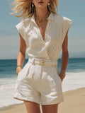 Margot White Sleeveless Co-ord Set