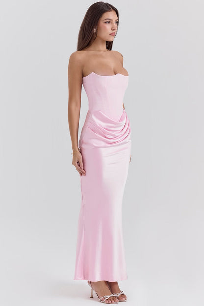 Anaïs Satin Maxi Dress