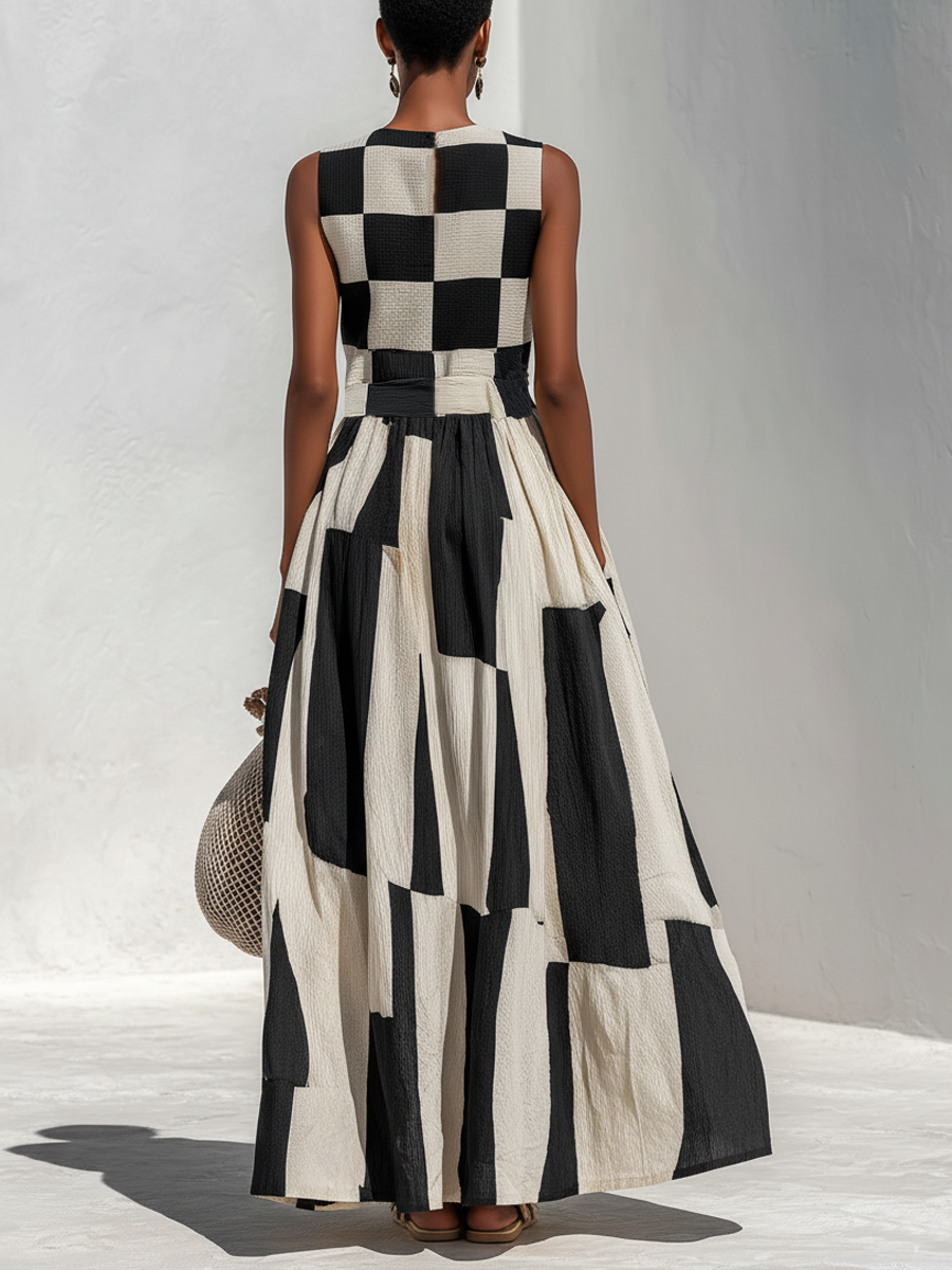 Cendrine Linen Sleeveless Maxi Dress