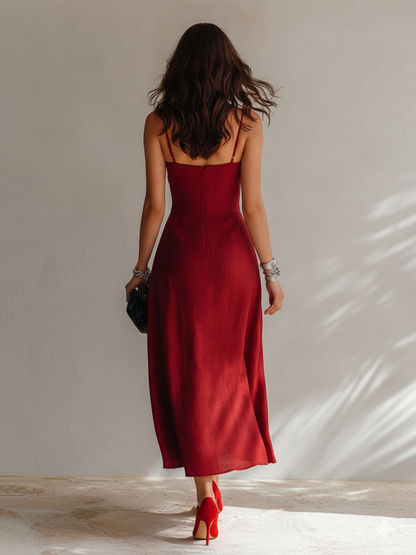 Sienna Linen Midi Dress
