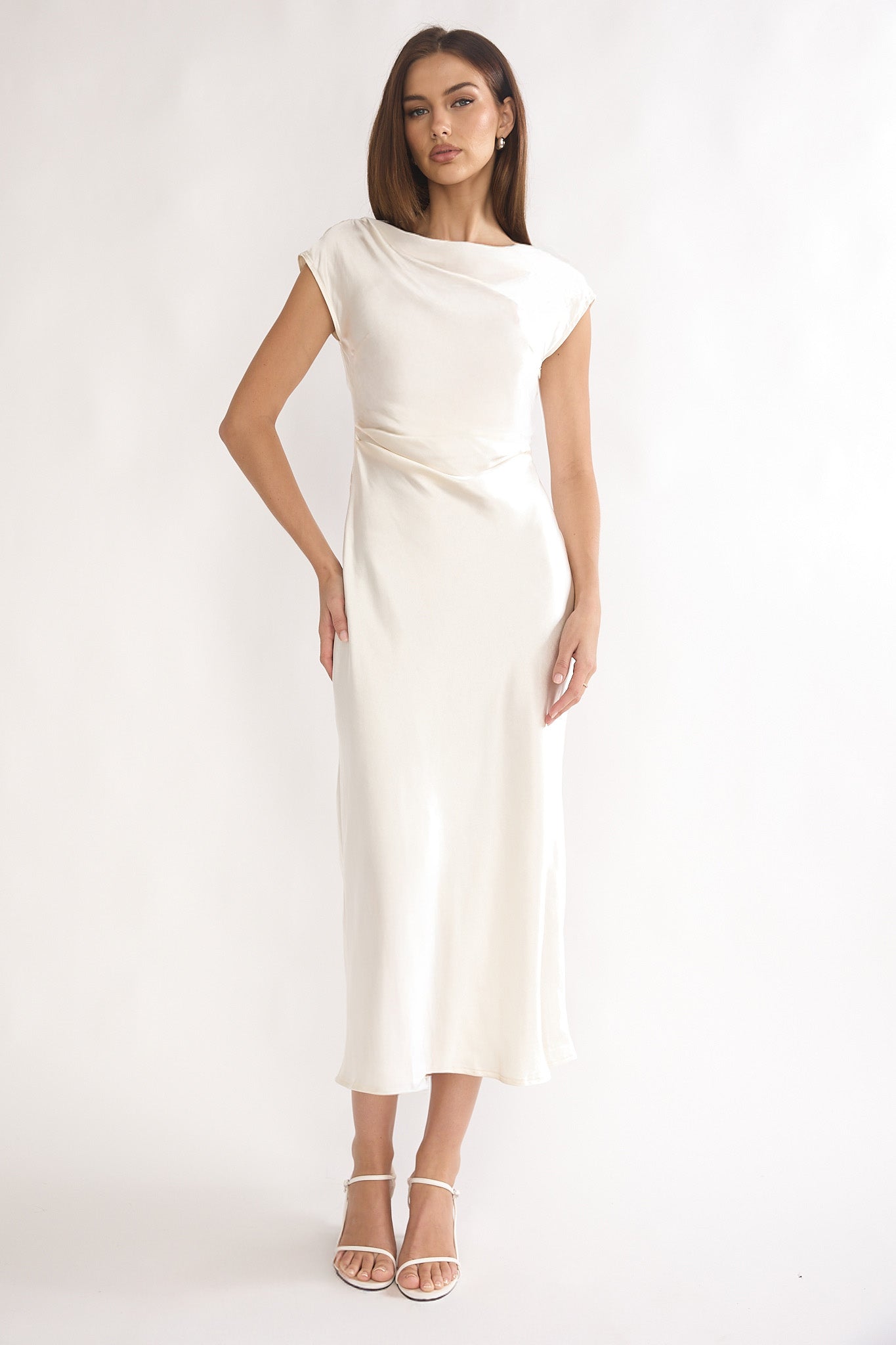 Hyacinth Cowl Midi Dress