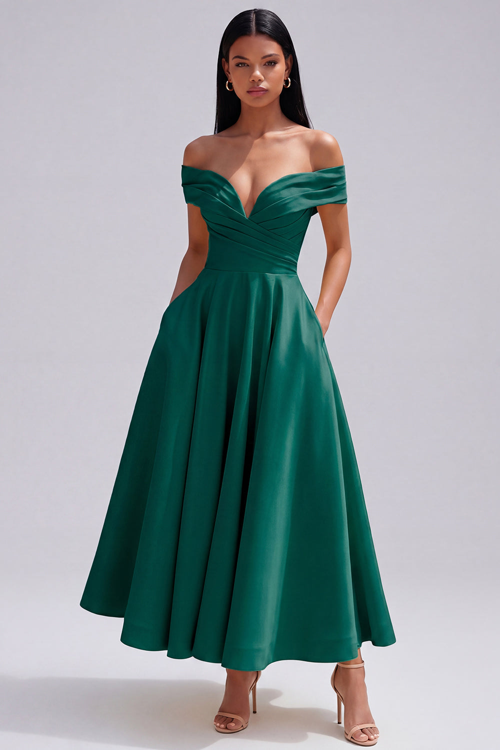 Ginevra Yellow A-Line Midi Dress