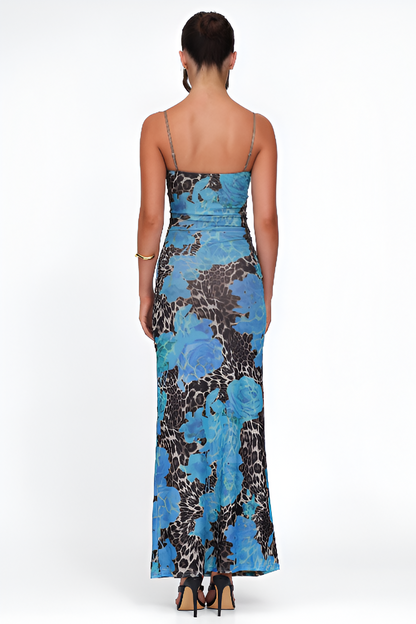 Soraya Blue Floral Maxi Dress